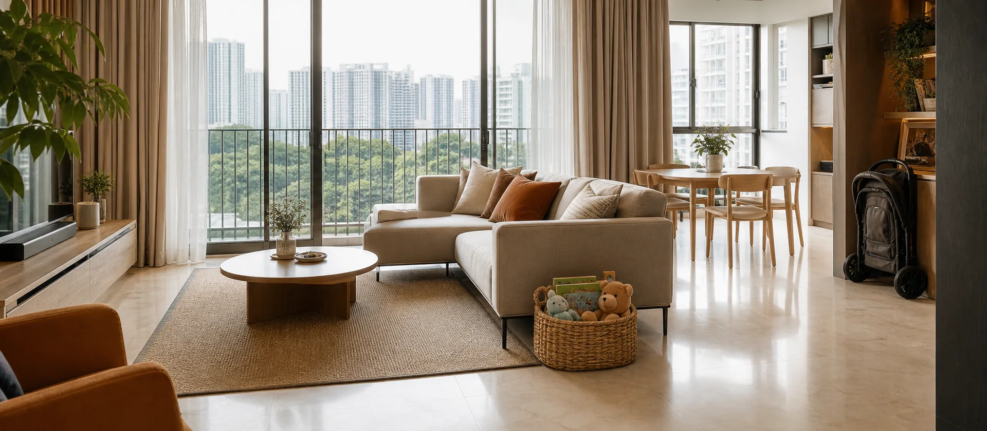 Young family upgrade, rent-and-invest